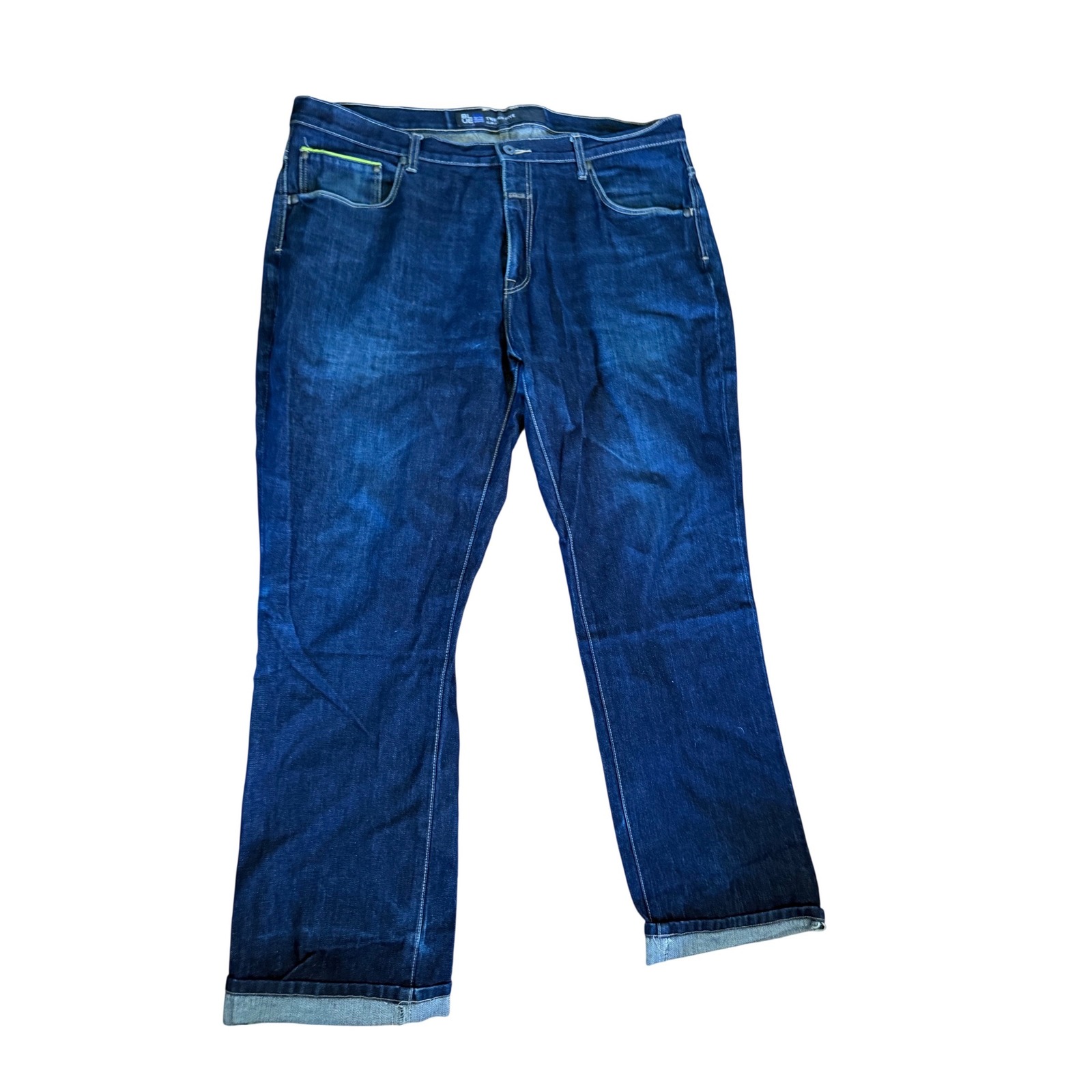 Blue Marithe Francois Girbaud Twisted Five Slim Fit Dark Wash Blue Jeans